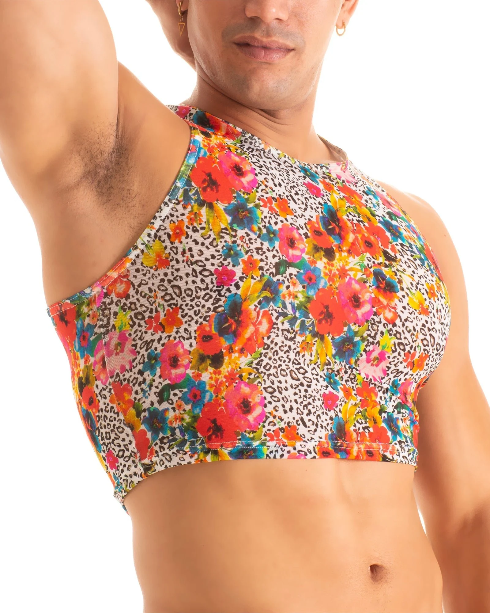 G28 - Men’s Racerback Muscle Fit Cropped Tank - Mesh - Image 6