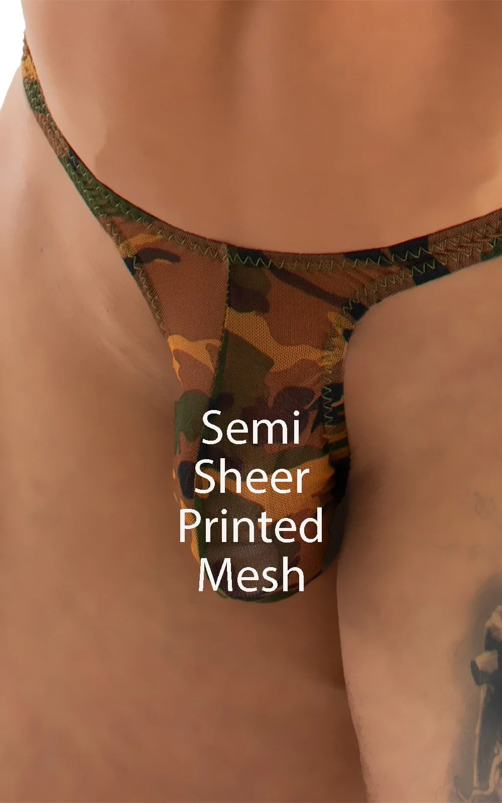 M44 - Mens Bravura Pouch Thong - Mesh - Image 36