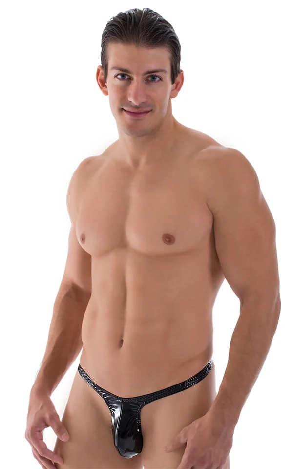 M44 - Mens Bravura Pouch Thong - Metallics - Image 11