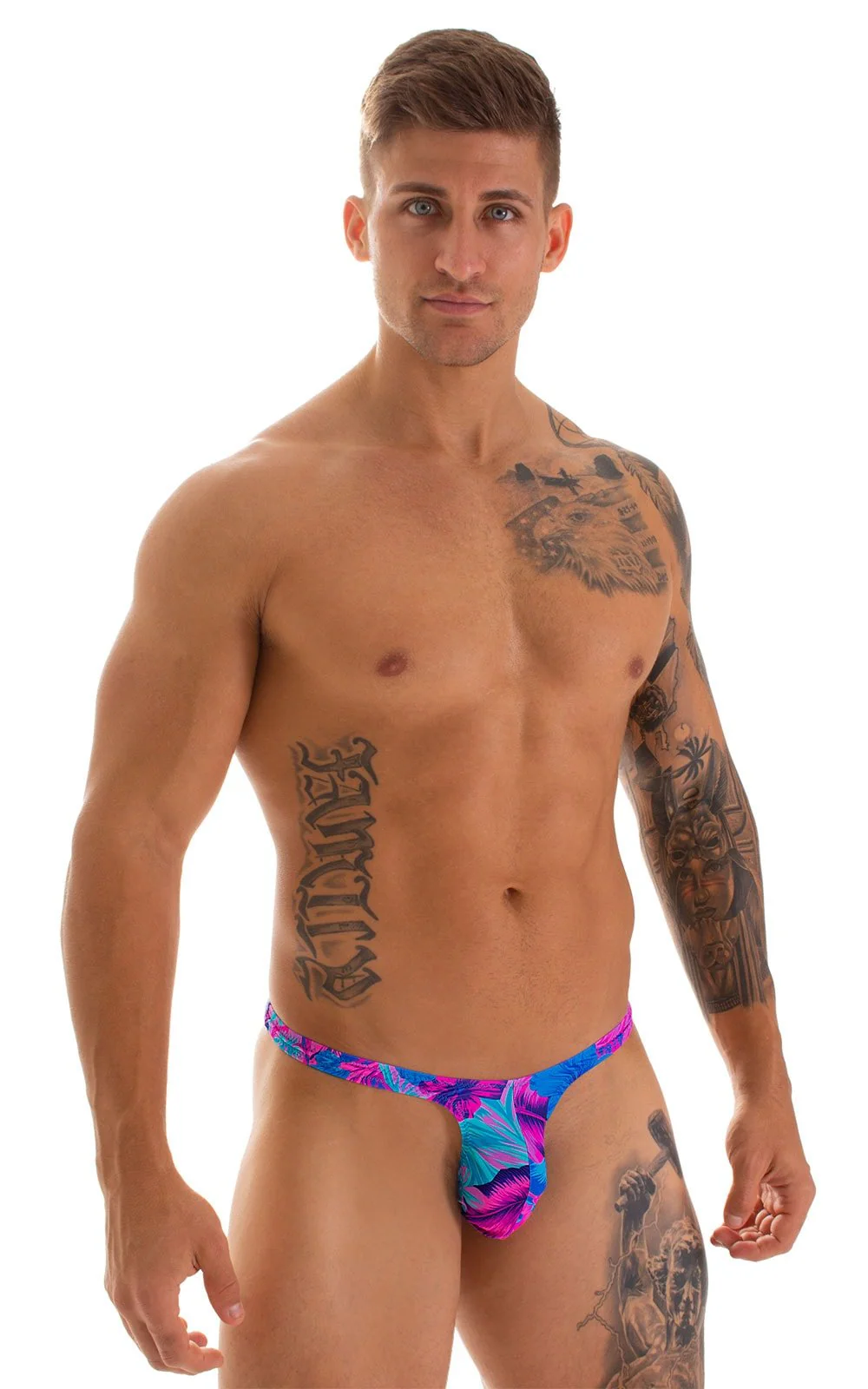 M44 - Mens Bravura Pouch Thong - Prints - Image 17
