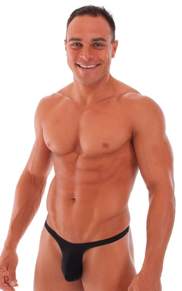 M44 - Mens Bravura Pouch Thong - Solid Sheer Semi Sheer - Image 15