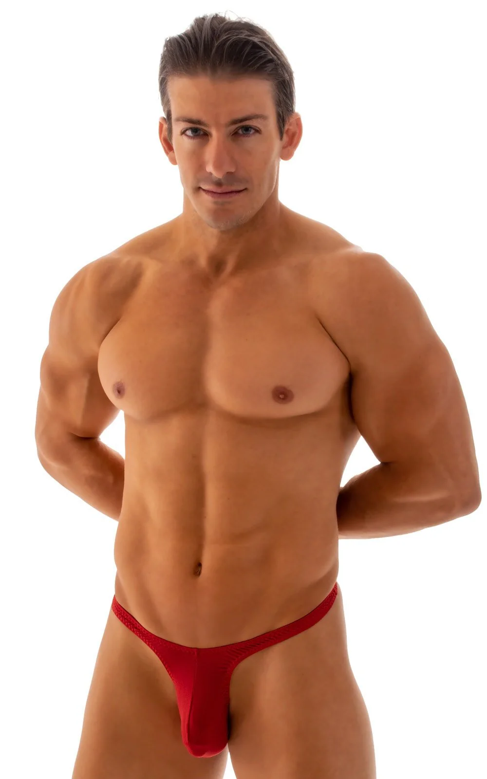 M44 - Mens Bravura Pouch Thong - Solid Sheer Semi Sheer - Image 21