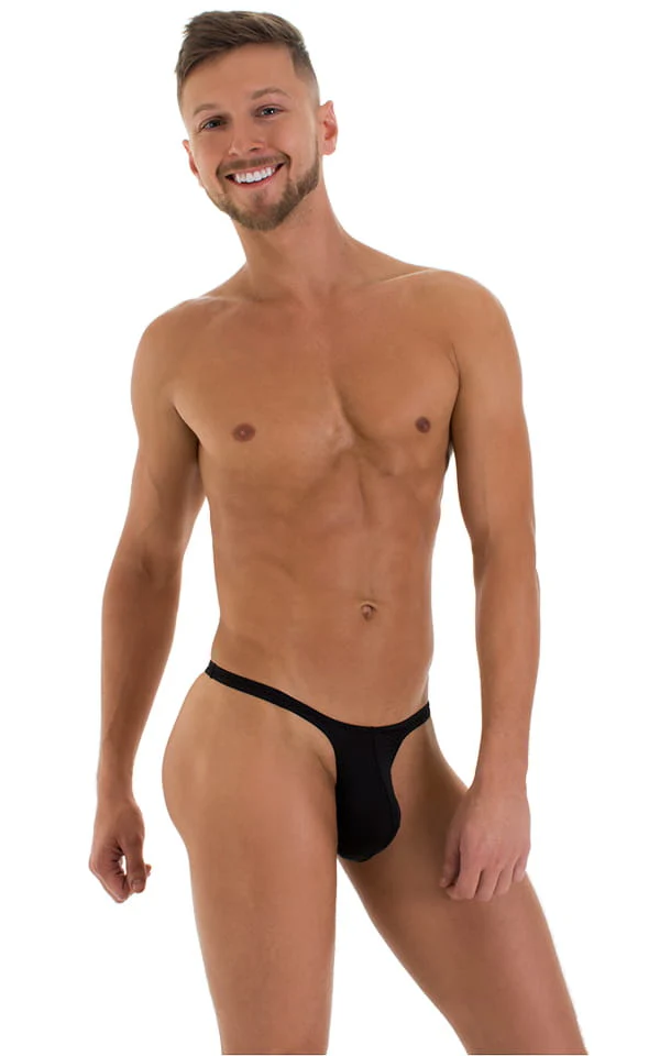 M44 - Mens Bravura Pouch Thong - Solid Sheer Semi Sheer - Image 32