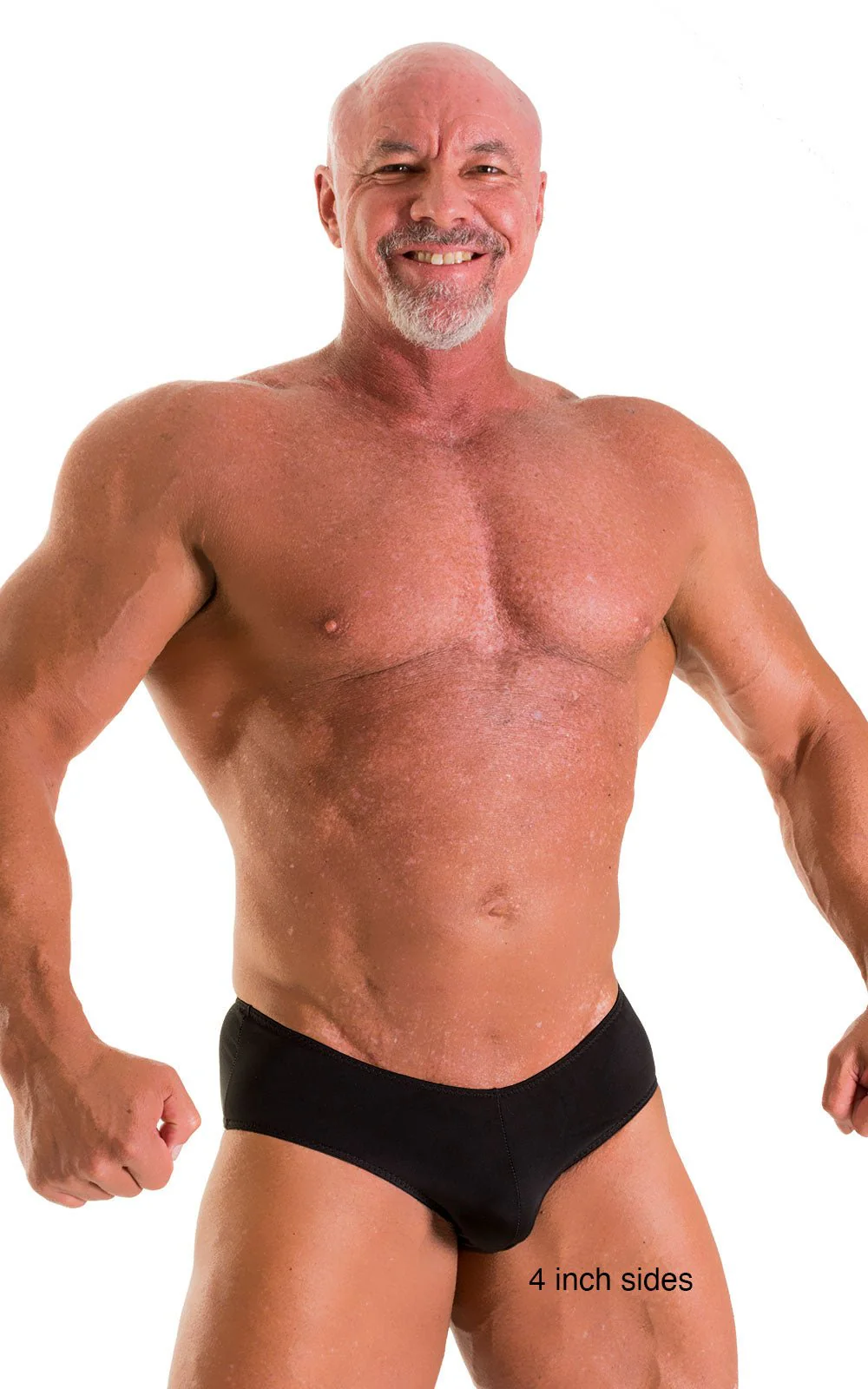 M89 - Mens Classic Physique Posing Trunks - Solid Sheer Semi Sheer - Image 3