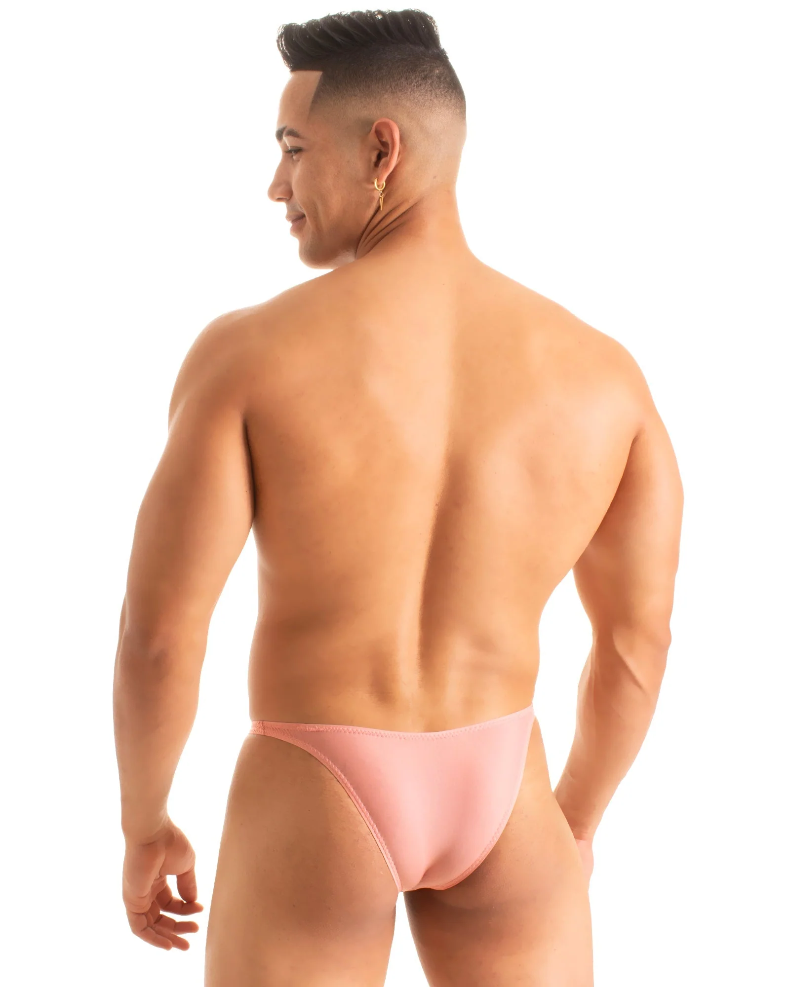 M54 - Mens Classic Rio Bikini - Solid Sheer Semi Sheer - Image 26