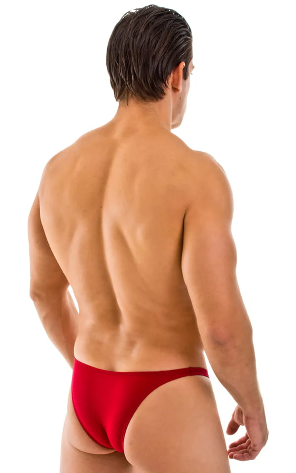 M54 - Mens Classic Rio Bikini - Solid Sheer Semi Sheer - Image 7
