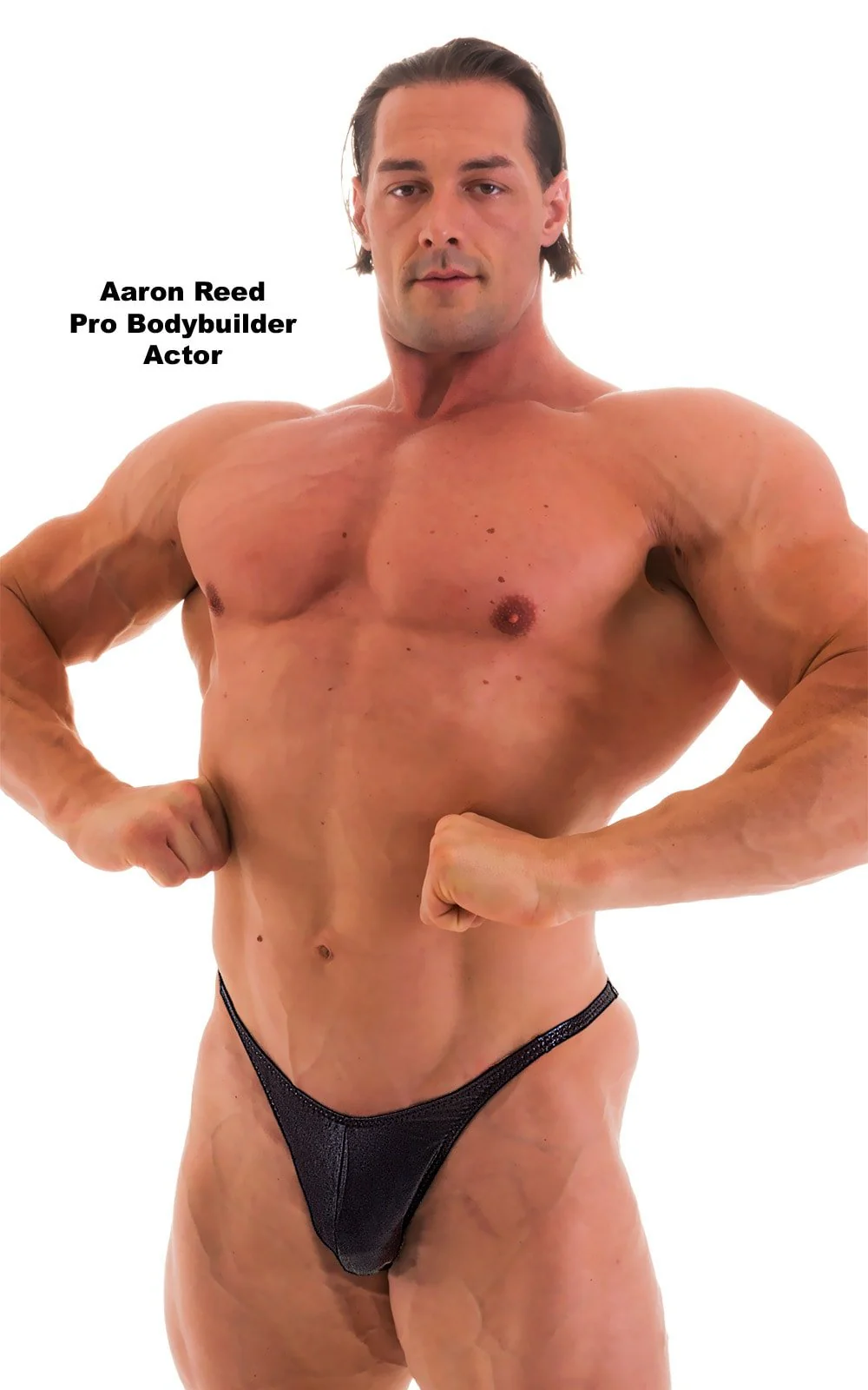 M75POS - Mens Fitted Pouch   Puckered Back   Posing Suit - Wet Look - Image 7