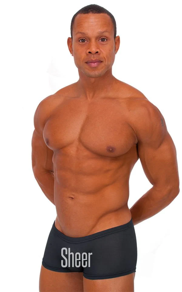 M61 - Mens Low Square Cut Swim Trunks - Mesh - Image 7