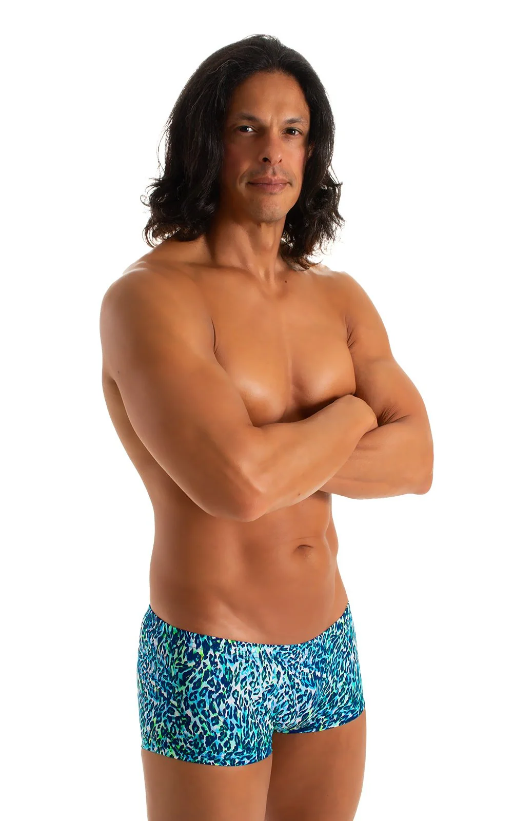 M61 - Mens Low Square Cut Swim Trunks - Prints - Image 16