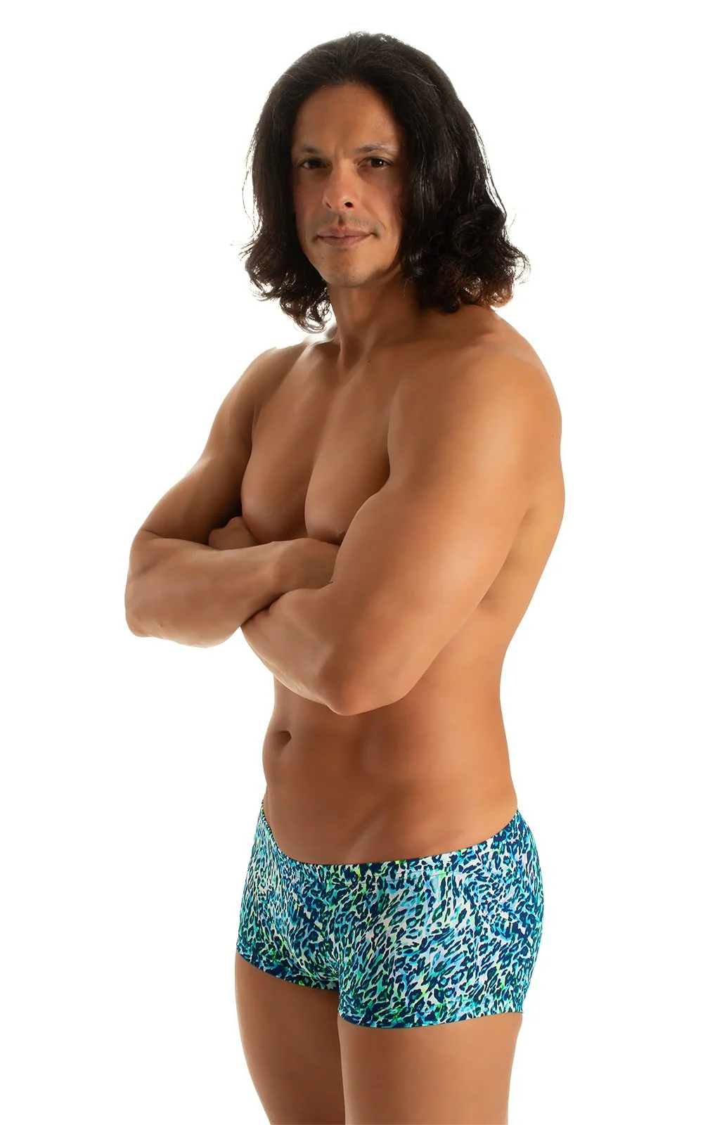 M61 - Mens Low Square Cut Swim Trunks - Prints - Image 18