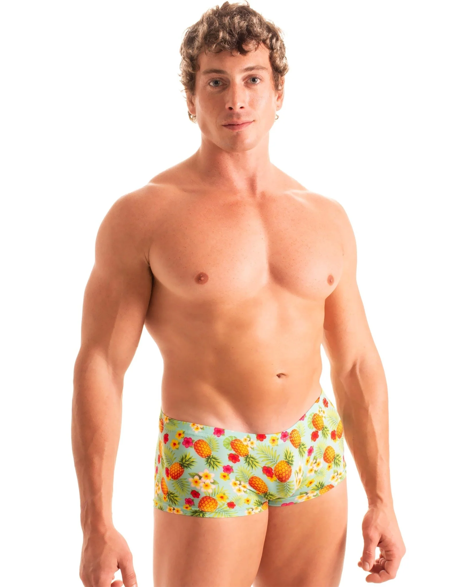 M61 - Mens Low Square Cut Swim Trunks - Prints - Image 32