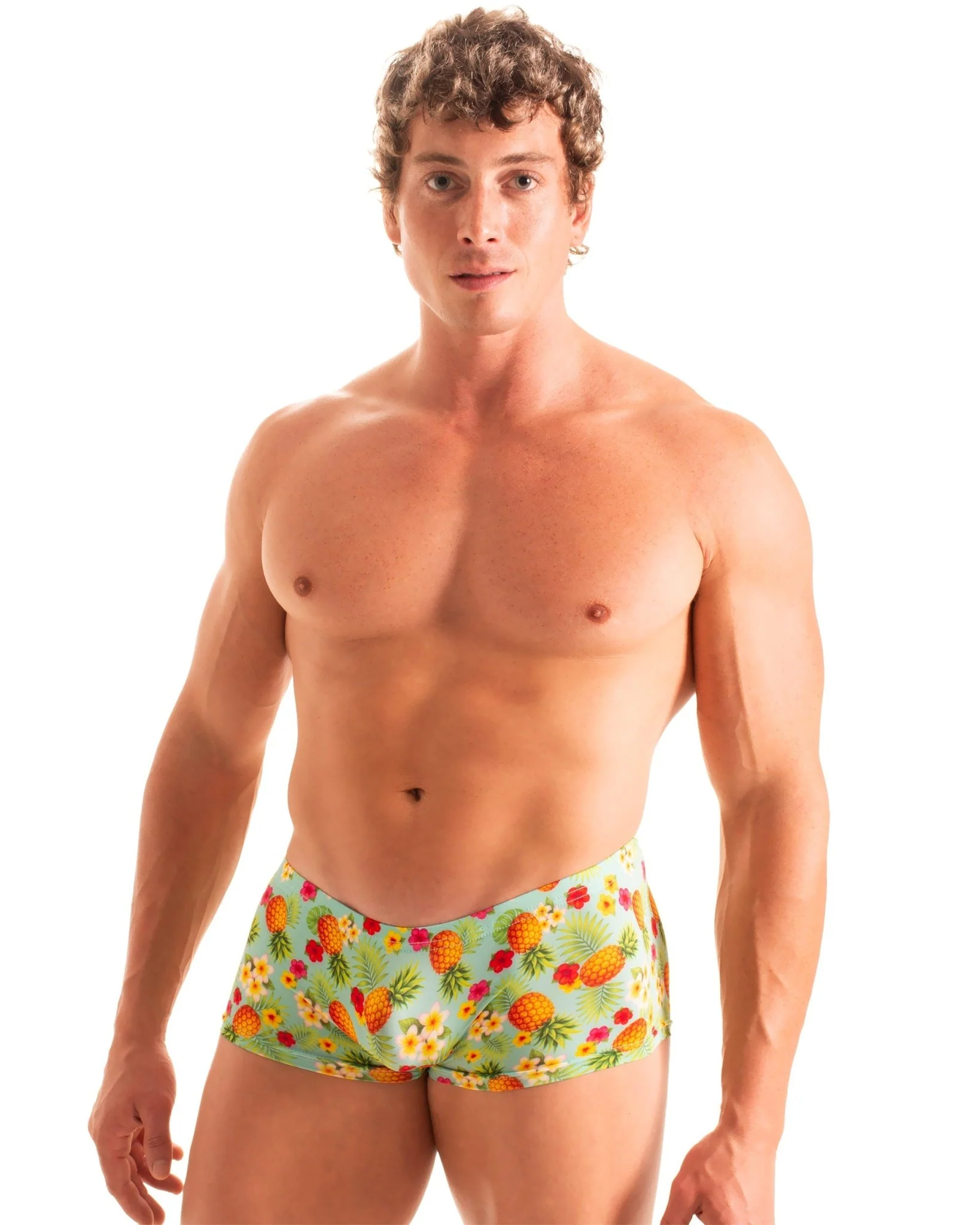 M61 - Mens Low Square Cut Swim Trunks - Prints - Image 34