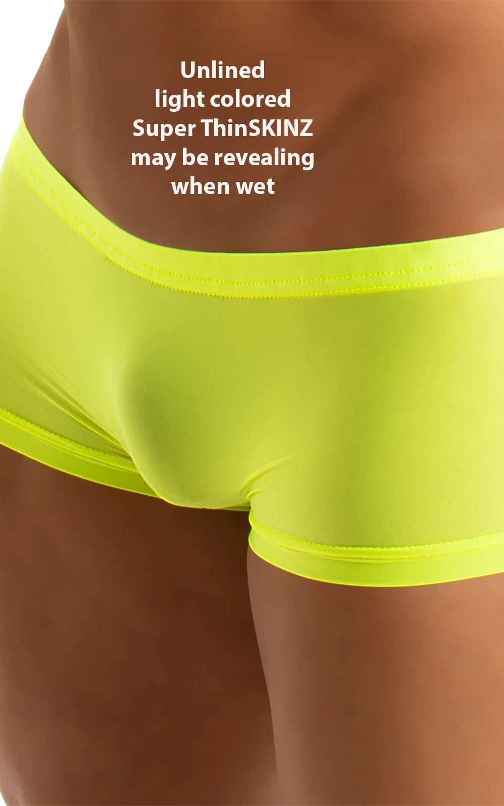 M61 - Mens Low Square Cut Swim Trunks - Solid Sheer Semi Sheer - Image 32