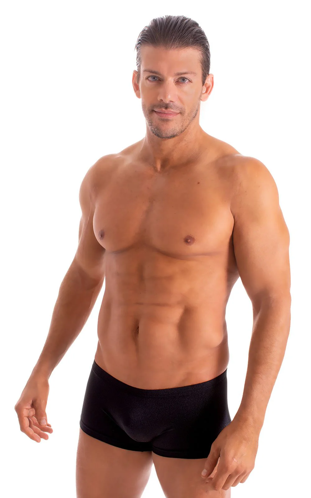 M61 - Mens Low Square Cut Swim Trunks - Solids - Image 10