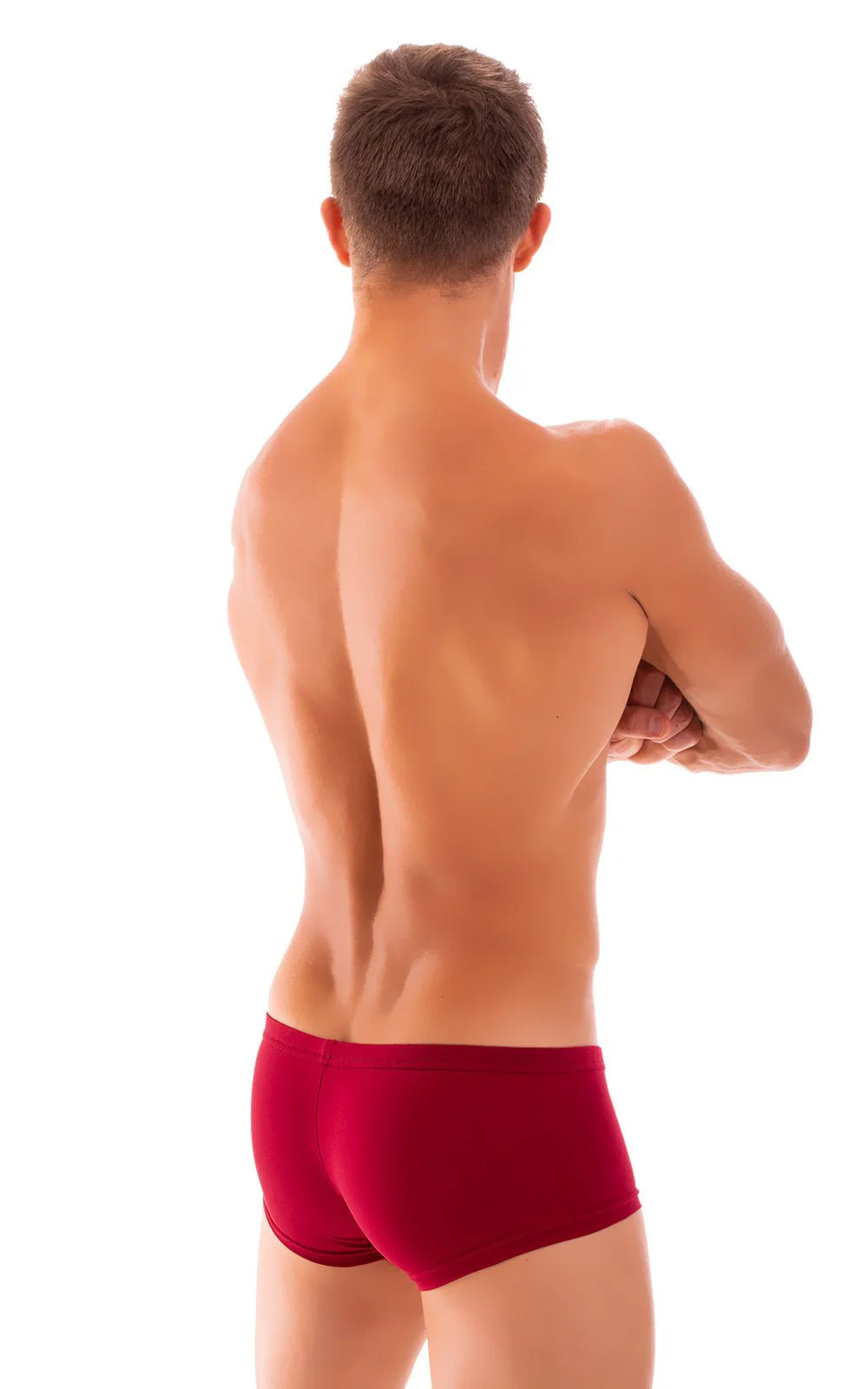 M61 - Mens Low Square Cut Swim Trunks - Solids - Image 16