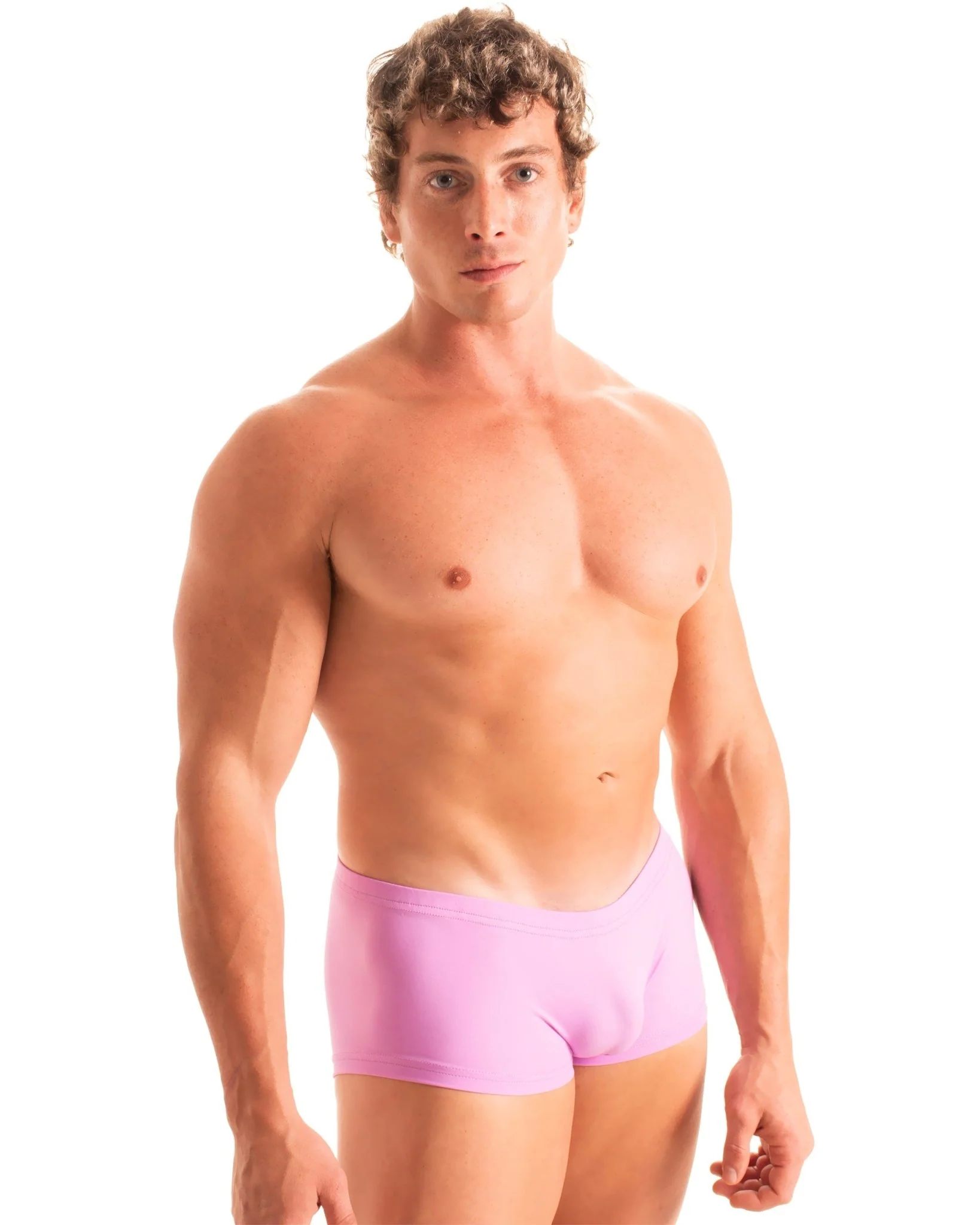 M61 - Mens Low Square Cut Swim Trunks - Solids - Image 30