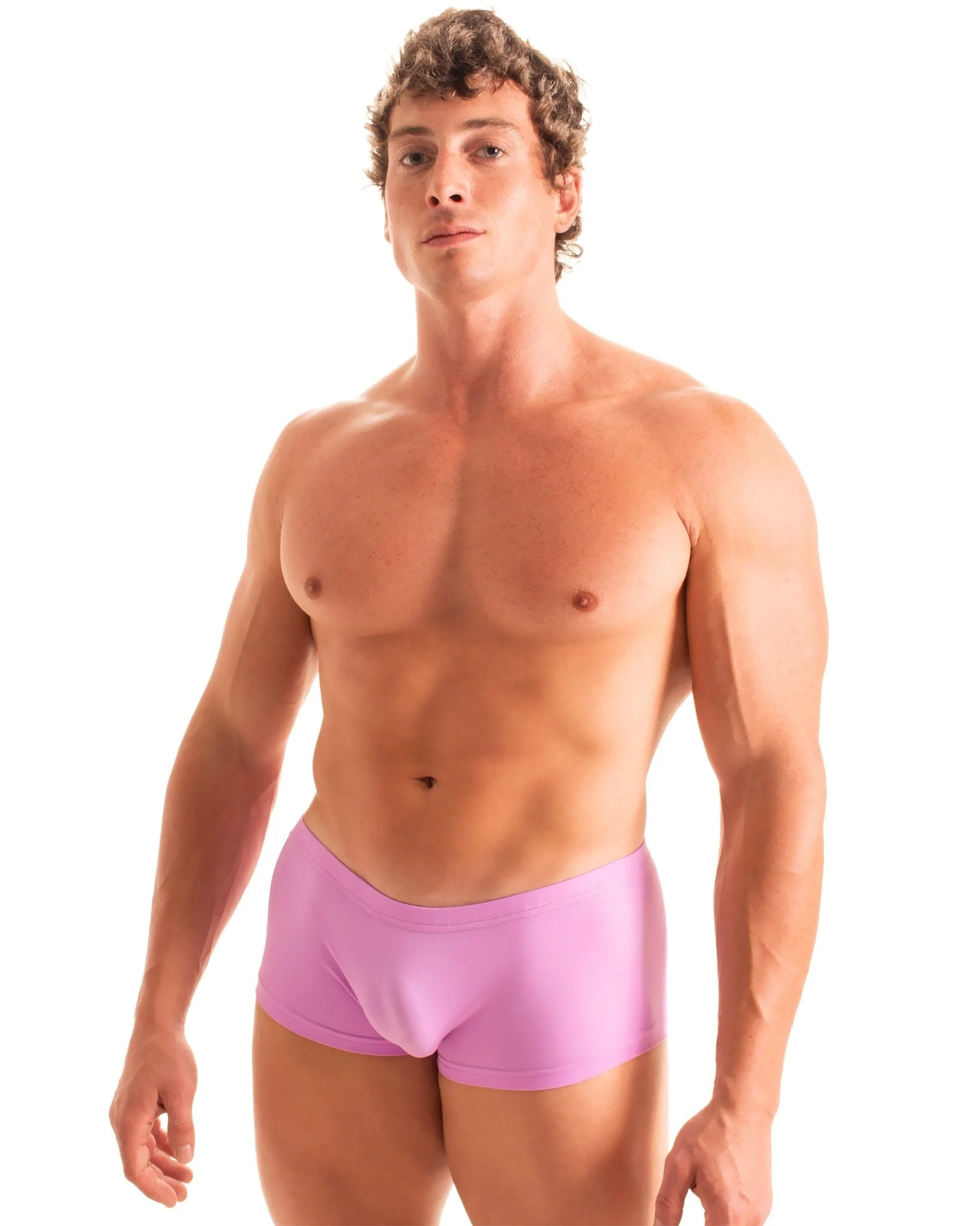 M61 - Mens Low Square Cut Swim Trunks - Solids - Image 33