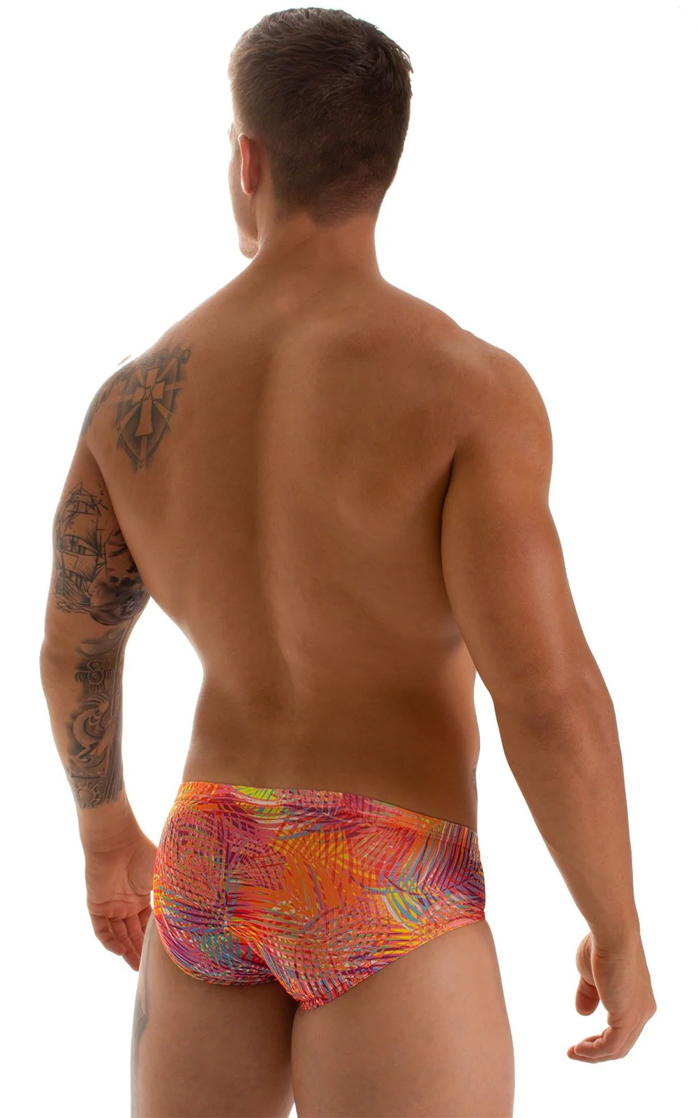 M88 - Mens Pouch Brief Swimsuit - Tan Through - Image 14