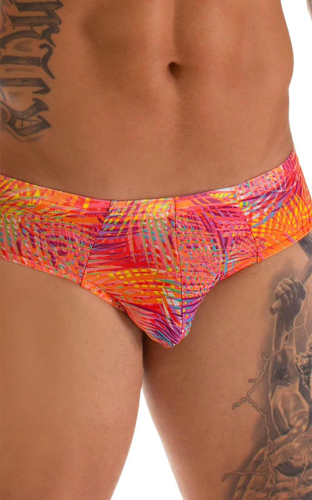 M88 - Mens Pouch Brief Swimsuit - Tan Through - Image 15