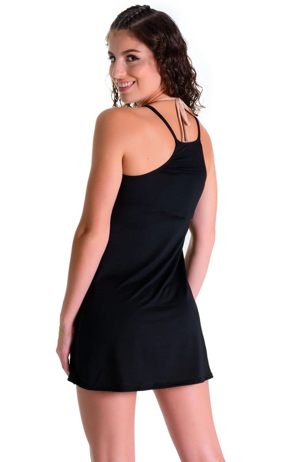 D8 - Womens Cover up Mini Dress - Solid Sheer Semi Sheer - Image 6