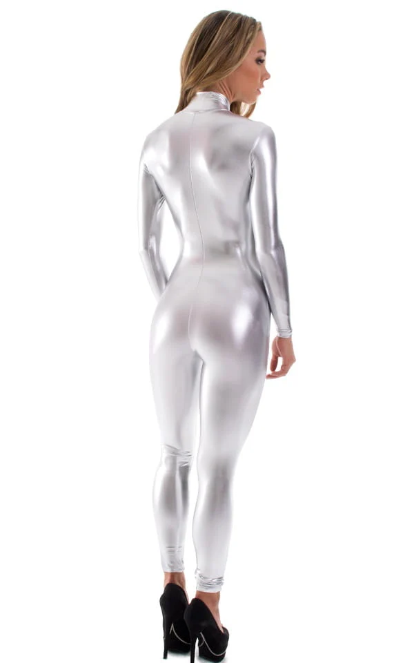 C1FZW - Womens Front Zipper Catsuit for Women - Metallics - Image 29