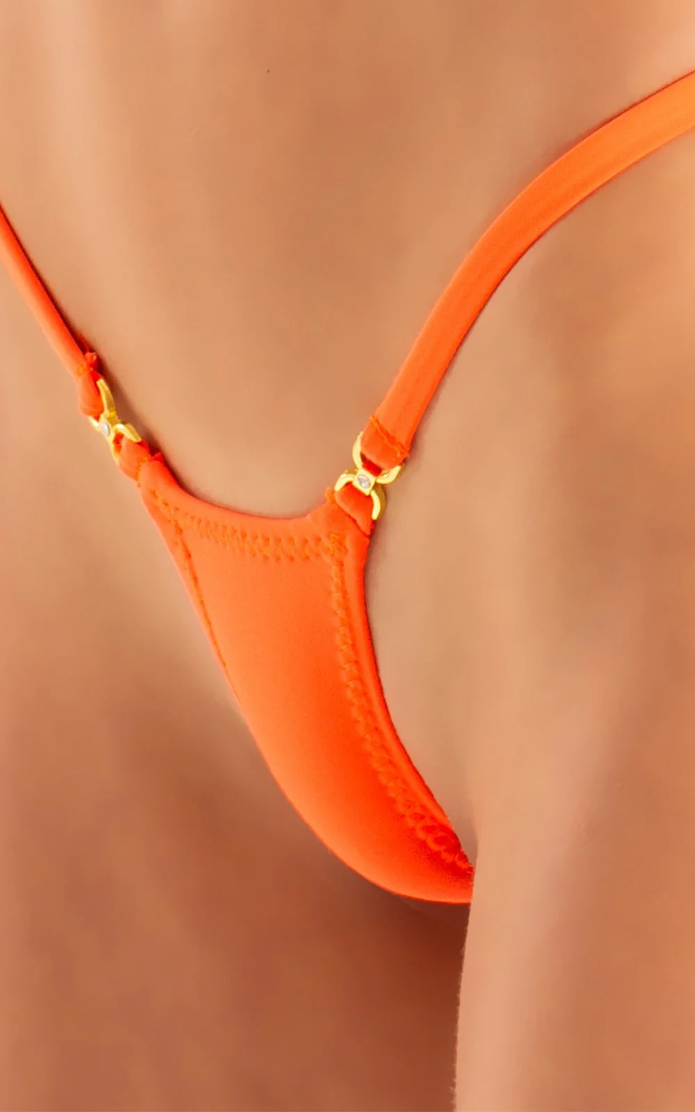 B81CN101G - Womens Micro G String Bottom with Gold Ornaments - Solids - Image 4